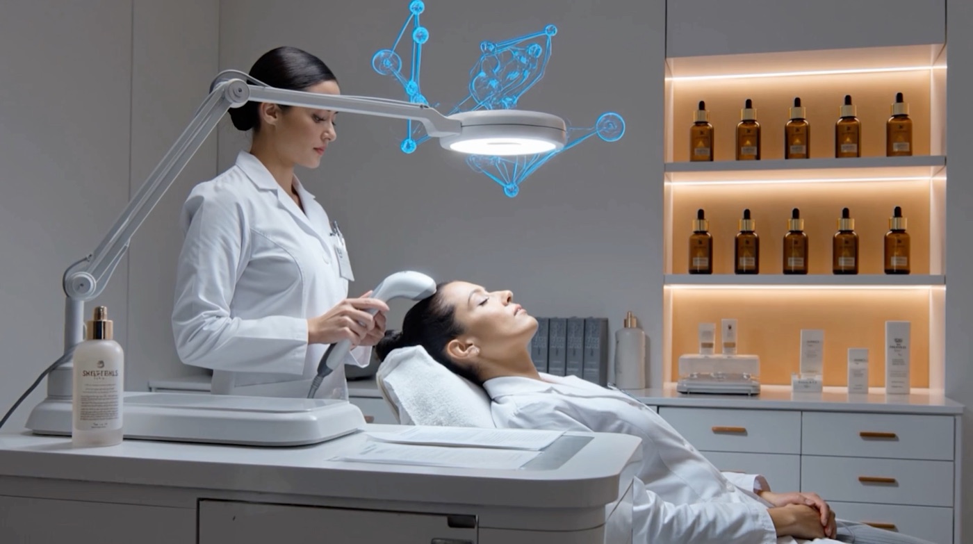 Film The Future Lab, une cabine de soin, plan généré par IA, mars 2026
